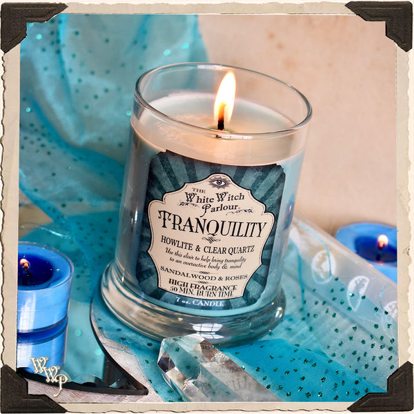 TRANQUILITY Elixir Apothecary CANDLE 7oz. For Peace, Calmness & Enlightenment.