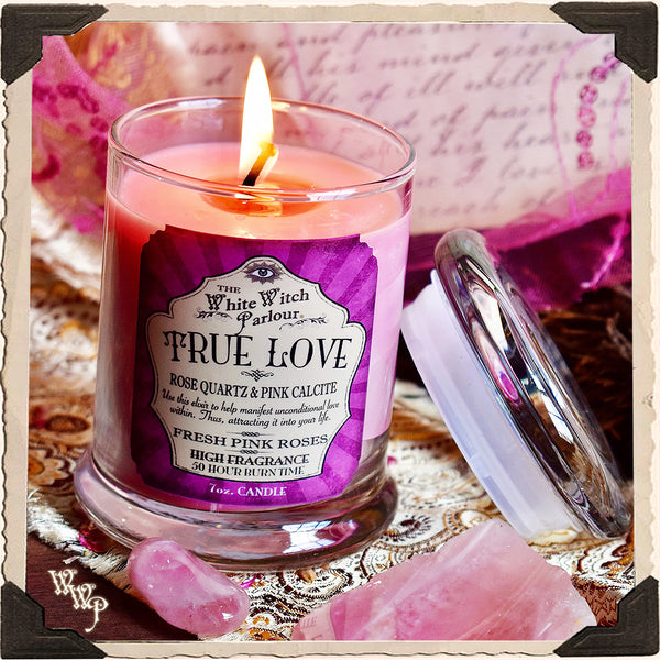 TRUE LOVE Elixir Apothecary CANDLE 7oz. For Heart, Self Love & Trust. White Witch Parlour