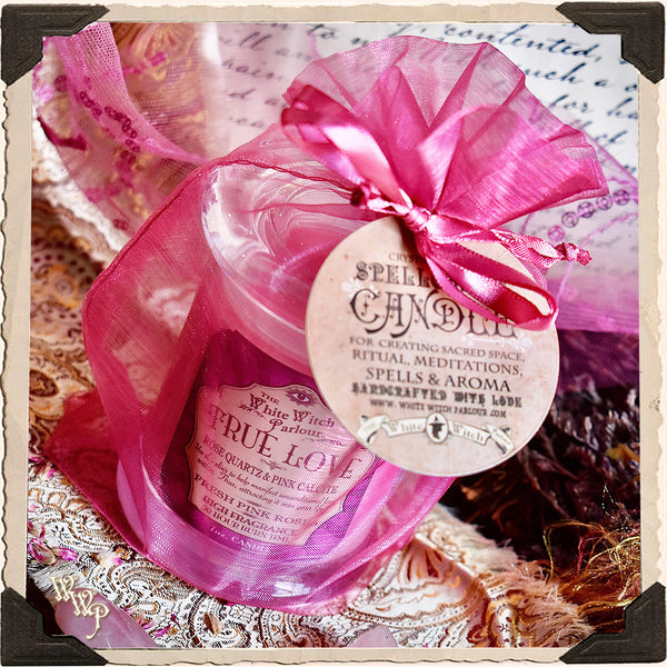 TRUE LOVE Elixir Apothecary CANDLE 7oz. For Heart, Self Love & Trust. White Witch Parlour