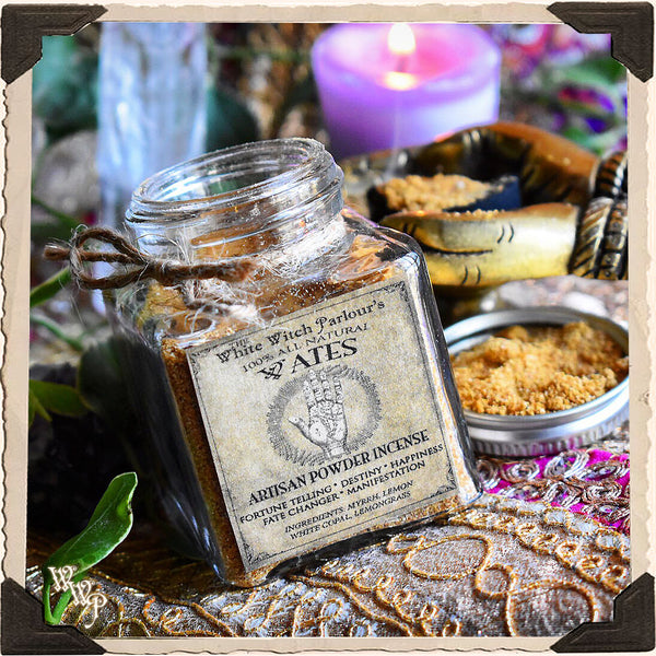 VATES POWDER INCENSE. All Natural. For Fortune Telling, Destiny Changing & Happiness. White Witch Parlour