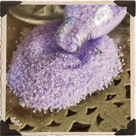 VIOLET RITUAL SALT. Crown. Blessed with Iolite & Myrrh on a Full Moon. White Witch Parlour