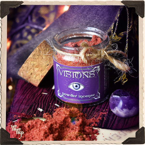 'VISIONS' POWDER INCENSE.  For Divination & Psychic Clarity.