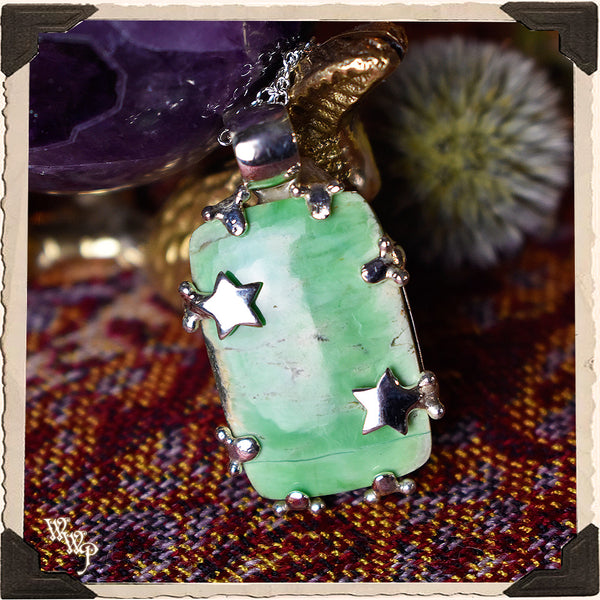 LIMITED EDITION : VARISCITE STAR PENDANT. For Inner Peace, Compassion & Harmony. White Witch Parlour