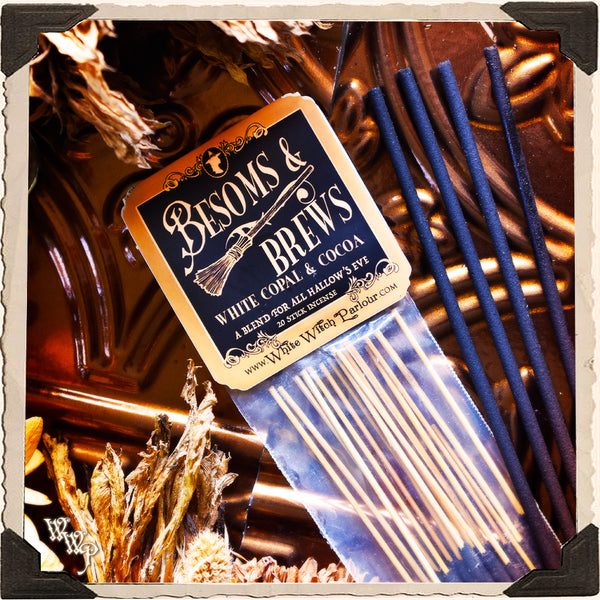 BESOMS & BREWS INCENSE. 20 Stick Pack. For Hallow's Eve, Witchery & Autumnal Energy.