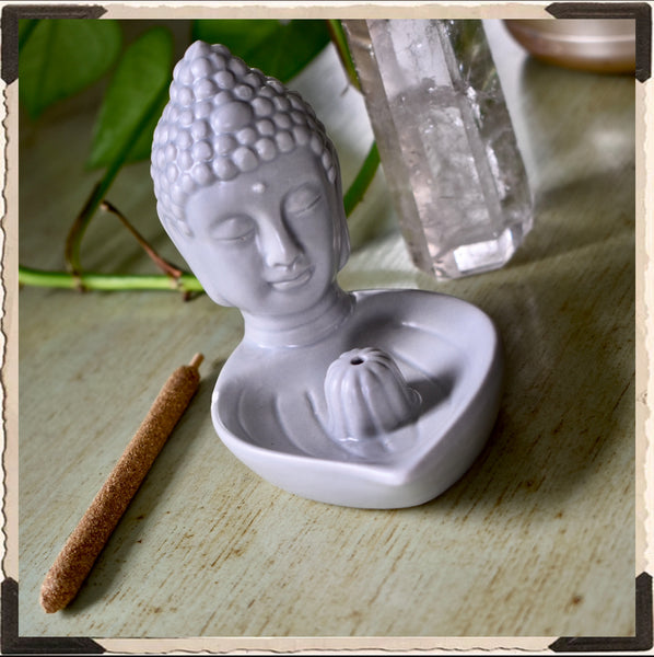 BUDDHA INCENSE BURNER DECOR. For Meditative Zen Sacred Spaces White Witch Parlour