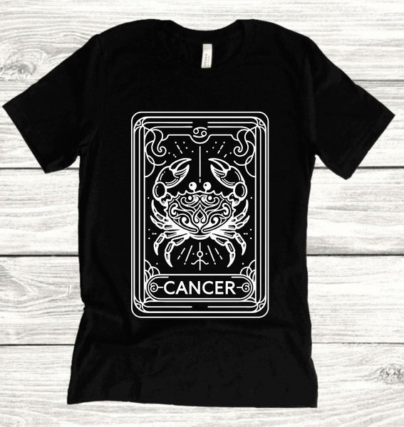 Cancer Zodiac Tarot - Available in T-Shirt, Pullover, Hoodie, Tank or Long Sleeve