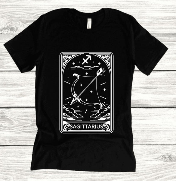 Sagittarius Zodiac Tarot - Available in T-Shirt, Pullover, Hoodie, Tank or Long Sleeve
