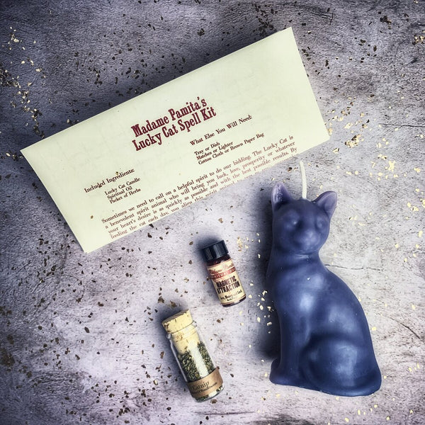 Lucky Cat Candle Spell Kit