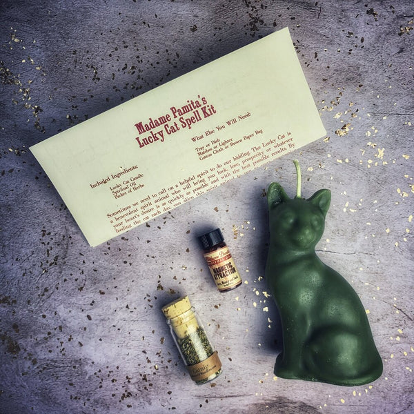 Lucky Cat Candle Spell Kit
