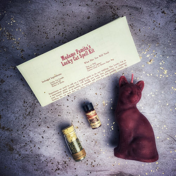 Lucky Cat Candle Spell Kit