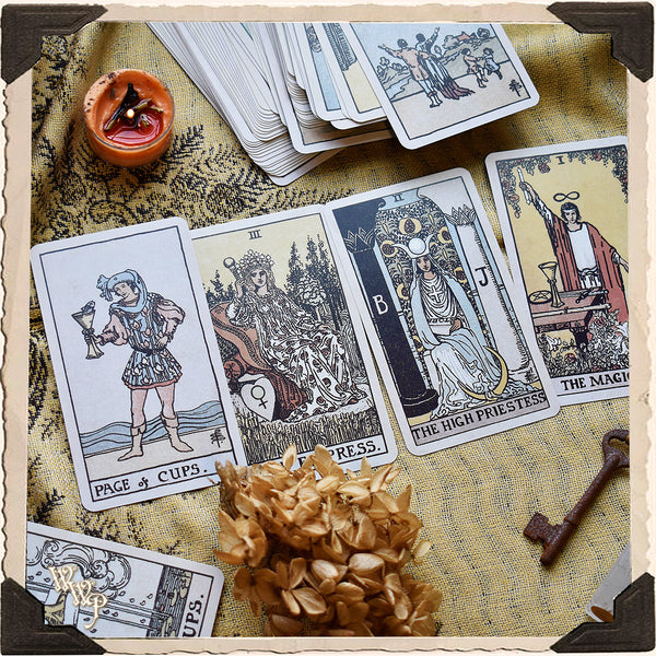 1909 RWS TAROT CARD DECK by Pamela Colman Smith. For Divine Guidance & Spiritual Messages. Divination White Witch Parlour