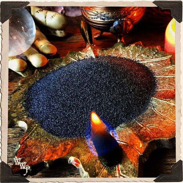 BLACK RITUAL SAND. 4oz. For Incense Burners & Altar Decor.
