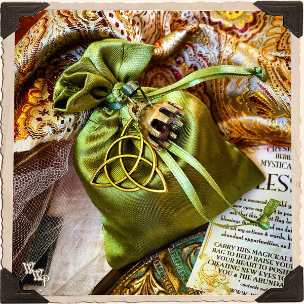 BLESSINGS SPIRIT BAG. Blessed Mojo Medicine Bag For Prosperity, Good Luck & Positive Energy.