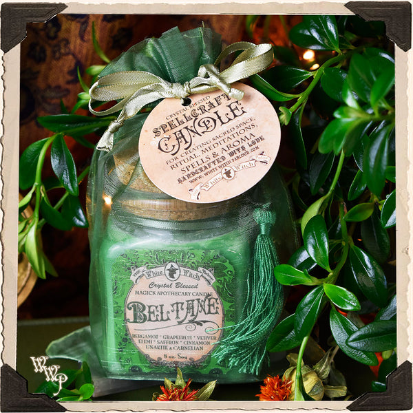 BELTANE APOTHECARY CANDLE 8oz.  For May Day, Fertility & Abundance.