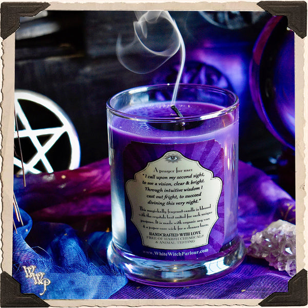 DIVINATION Elixir Apothecary CANDLE 7oz. For Seance, Psychic Awareness & Meditation.