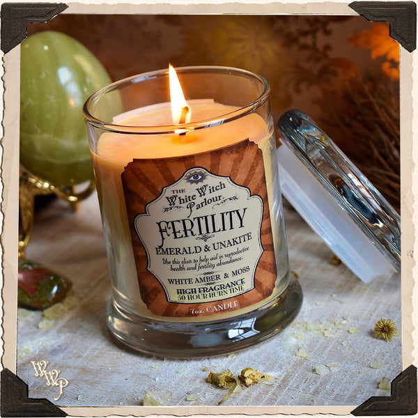 FERTILITY Elixir Apothecary CANDLE 7oz. For Creation, New Beginnings & Abundant Opportunities.