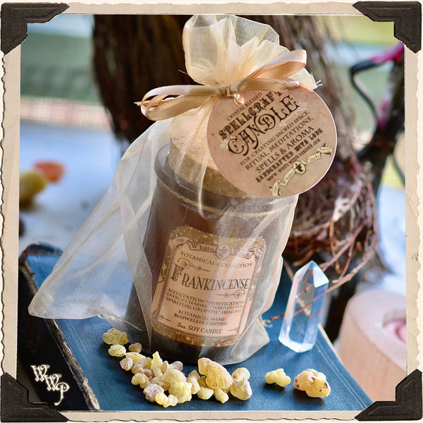 FRANKINCENSE CANDLE APOTHECARY 5oz. For Illumination, Consecration & Meditation. White Witch Parlour