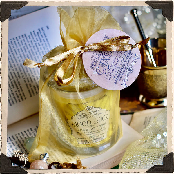GOOD LUCK Elixir Apothecary CANDLE 7oz. For Good Fortune, Positivity & Raising Vibrations.