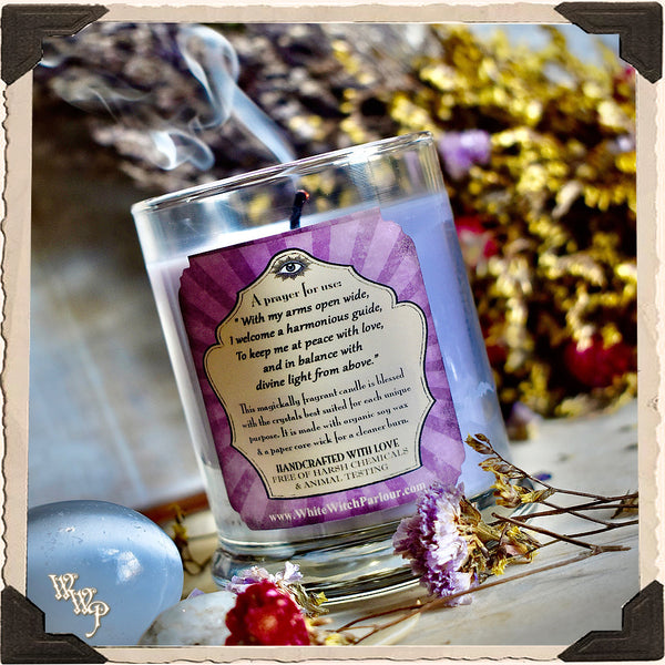 HARMONY Elixir Apothecary CANDLE 7oz. For Peace, Divine Guidance & Moon Energy.