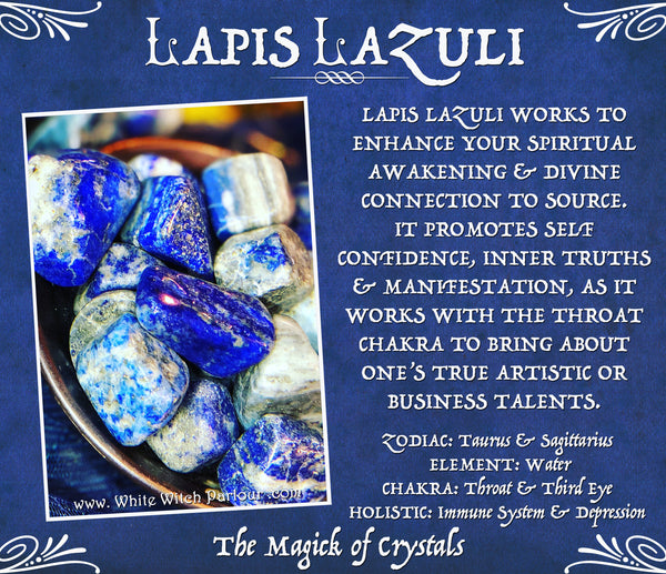 LAPIS LAZULI TUMBLED CRYSTAL. For Cosmic Awareness & Spiritual Awakening