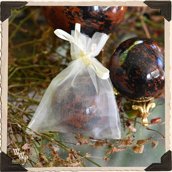 MAHOGANY OBSIDIAN SPHERE CRYSTAL. For Anchoring Into Our Spiritual Mindset & Grounding. White Witch Parlour