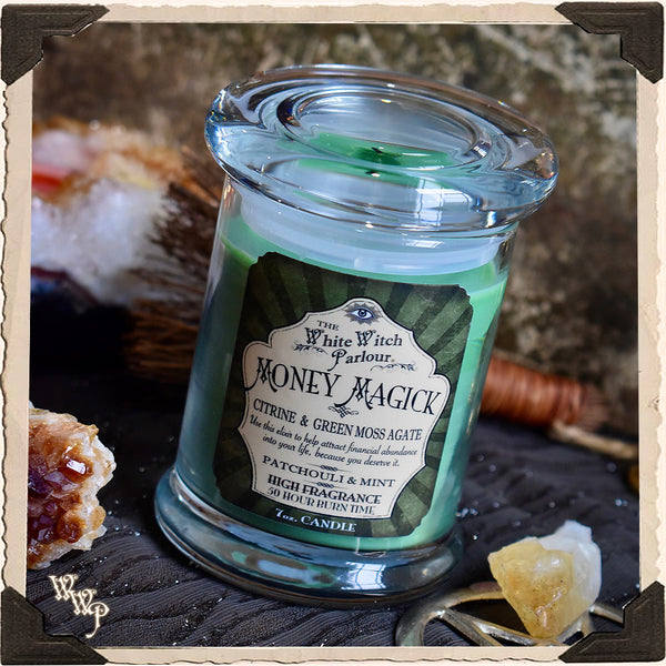 MONEY MAGICK Elixir Apothecary CANDLE 7oz. For Wealth, Abundance & Financial Matters.