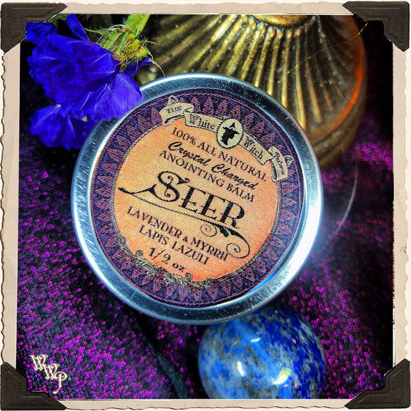 'SEER' 1/2oz. SOLID PERFUME. All Natural Anointing Balm. For Psychic Awareness & Insight.