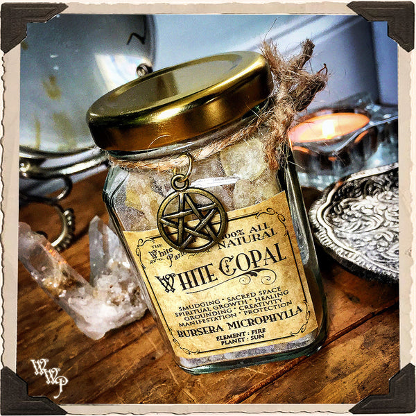 WHITE COPAL RESIN APOTHECARY. All Natural Incense. For Clearing Energy, Creativity & Raising Vibrations.