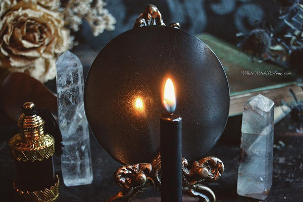 BLACK AGATE & APOPHYLLITE CRYSTAL GRID SLAB. For Scrying & Energy Generators.