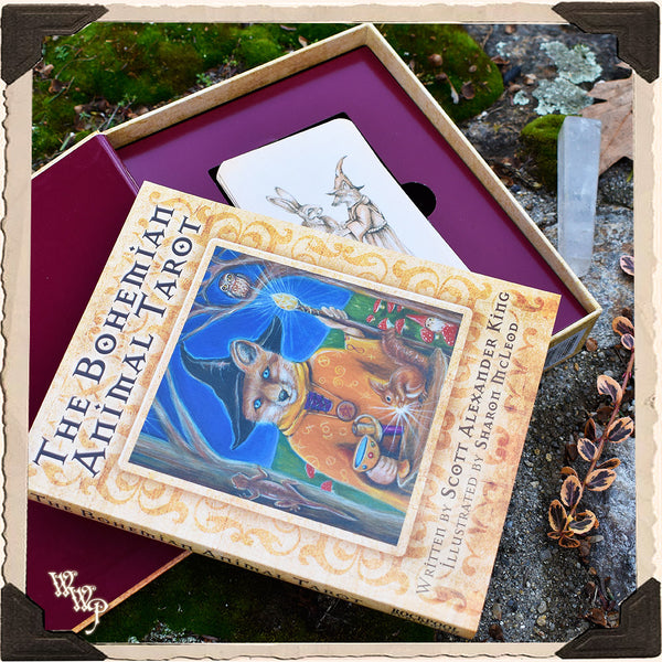 Bohemian Animal TAROT CARDS by King & McLeod. For Divine Guidance & Animal Messages. Divination White Witch Parlour