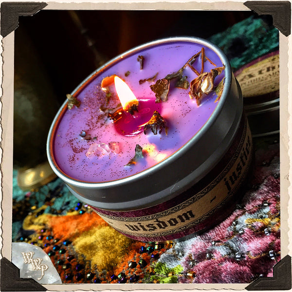 ATHENA GODDESS CANDLE. 6 oz. For Courage, Creativity, Wisdom, Justice & Inspiration.