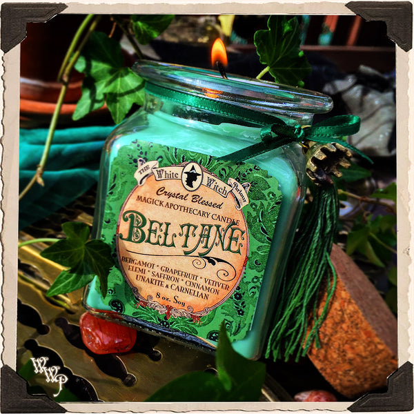 BELTANE APOTHECARY CANDLE 8oz.  For May Day, Fertility & Abundance.