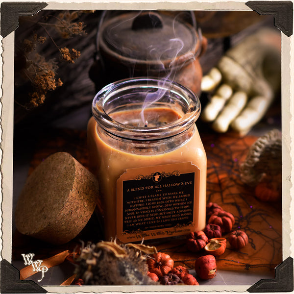 BESOMS & BREWS Apothecary CANDLE 7oz. For Hallow's Eve, Witchery & Autumnal Energy.