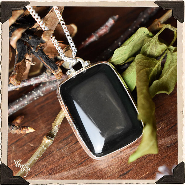 LIMITED EDITION : RAINBOW OBSIDIAN LARGE PENDANT NECKLACE. For Power, Protection & Enjoyment.