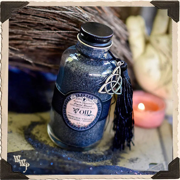 BLACK RITUAL SALT. Void. For Casting Circles, Protection & Grounding. White Witch Parlour