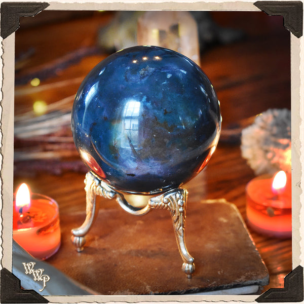 BLOODSTONE SPHERE CRYSTAL. For Grounding, Healing & Generosity.