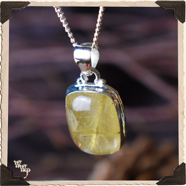 LIMITED EDITION : GOLDEN TOURMALINE NECKLACE PENDANT. For Manifestations, Amplifying Energy & Divine Protection..