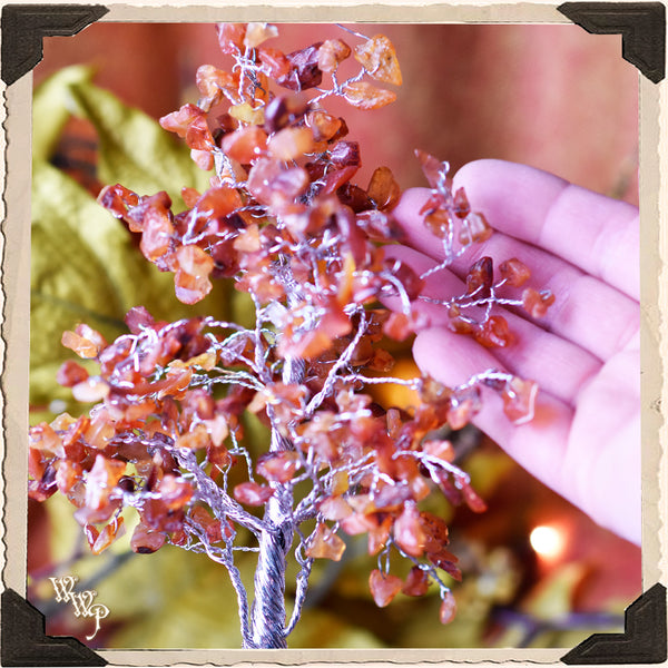 CARNELIAN CRYSTAL TREE. For Positive Energy, Motivation & Courage. Autumn Decor.