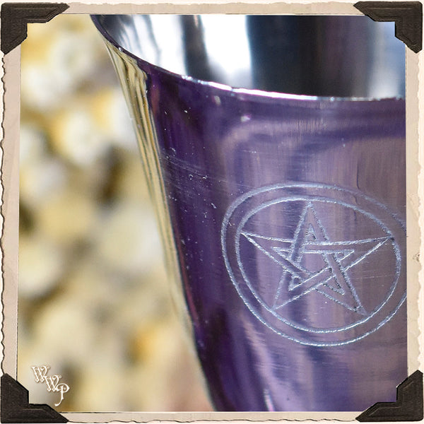 "PENTACLE" SILVER CHALICE CUP. For Ritual & Ceremony
