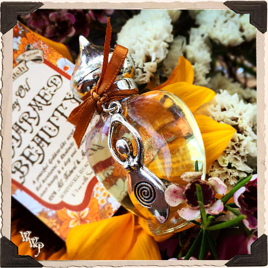 CHARMED BEAUTY. All Natural Alchemy Oil Potion 1/3oz.  For Goddess Energy & Connection to Life. White Witch Parlour