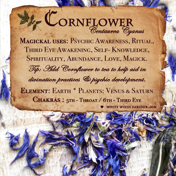 CORNFLOWER APOTHECARY. Dried Herbs. For Psychic Awareness, Self Knowledge, Ritual.