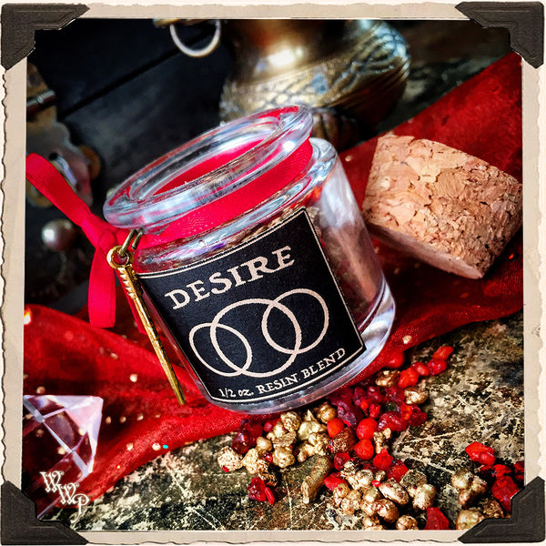 DESIRE INCENSE. All Natural Resin Blend. For Lust, Love, Binding Relationships & Strength.