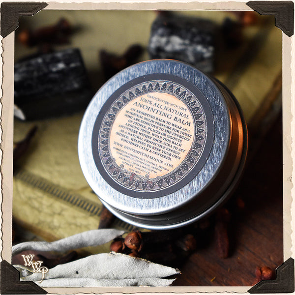 EMPATH 1/2oz. ALL NATURAL SOLID PERFUME. White Sage, Clove Bud & Black Tourmaline For Psychic Energy Protection. White Witch Parlour