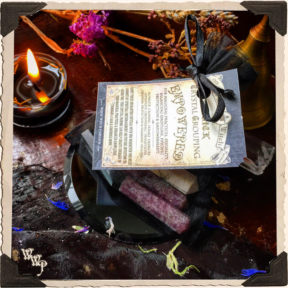 EMPOWERED Crystal Grid Set. For Balance, Transition, Psychic Protectio ...