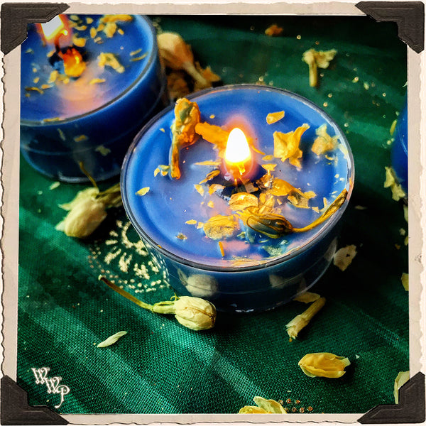 ENLIGHTEN TEALIGHT CANDLES. 12 Pack. For Raising Vibrations, Healing & Sacred Wisdom.