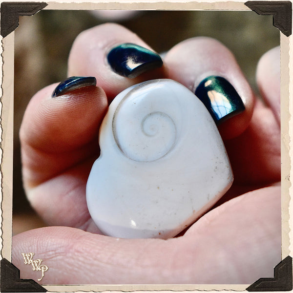 FIBONACCI FOSSIL HEART. Gemstone Talisman For All Life Connection, Earth Energy & Sacred Geometry.