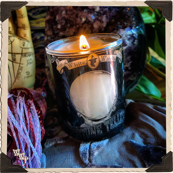 FORTUNE TELLER CANDLE. 3oz. For Psychic Clarity, Life Guidance & Insight.