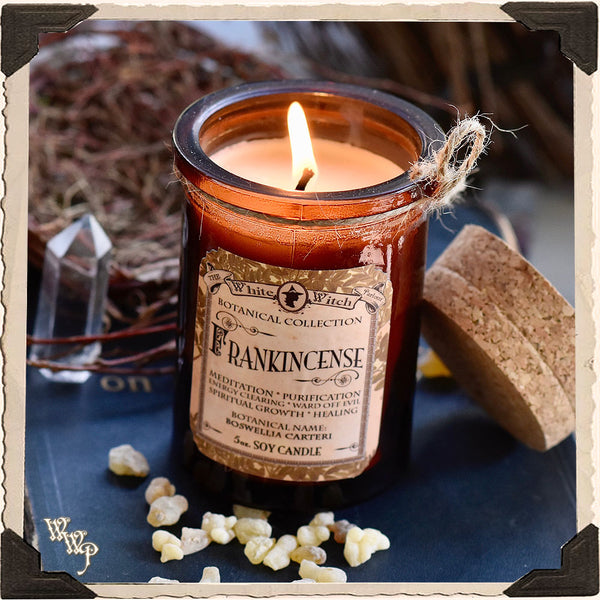 FRANKINCENSE CANDLE APOTHECARY 5oz. For Illumination, Consecration & Meditation. White Witch Parlour