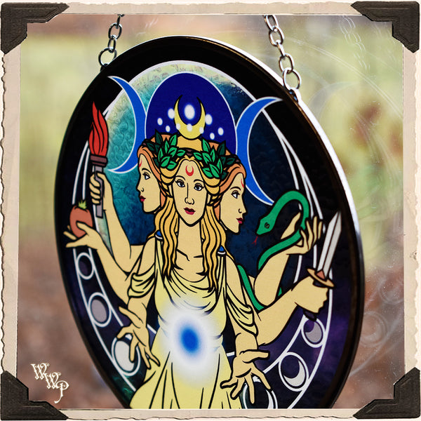 TRIPLE GODDESS SUN CATCHER. For Balance & Magick. White Witch Parlour