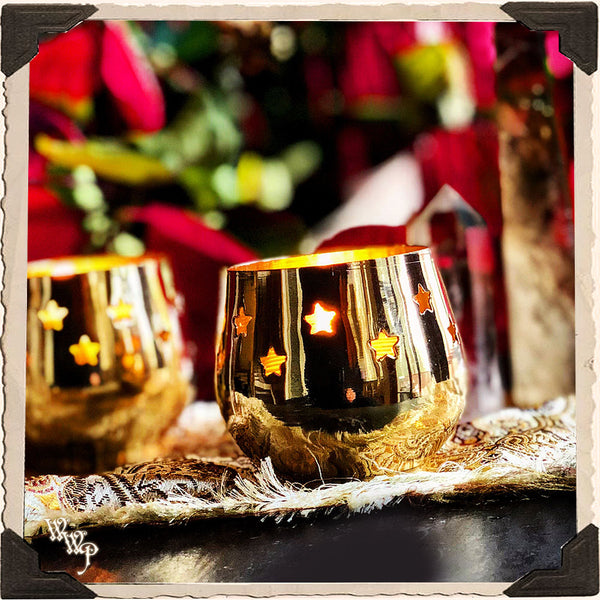 BRASS STAR TEALIGHT CANDLE HOLDER. For Altar Decor.